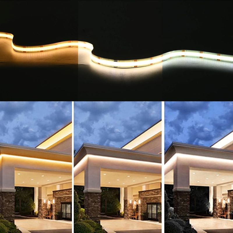 560LED COB نوار LED 90 CRI CCT انعطاف پذیر COB 3M با آداپتور و کنترل کننده RF کوچک