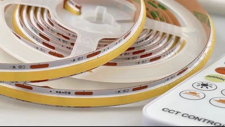 90 CRI COB 560leds CCT LED Dimmable Strip 8mm PCB برای صرفه جویی در انرژی نورپردازی سازگار با محیط زیست در اروپا