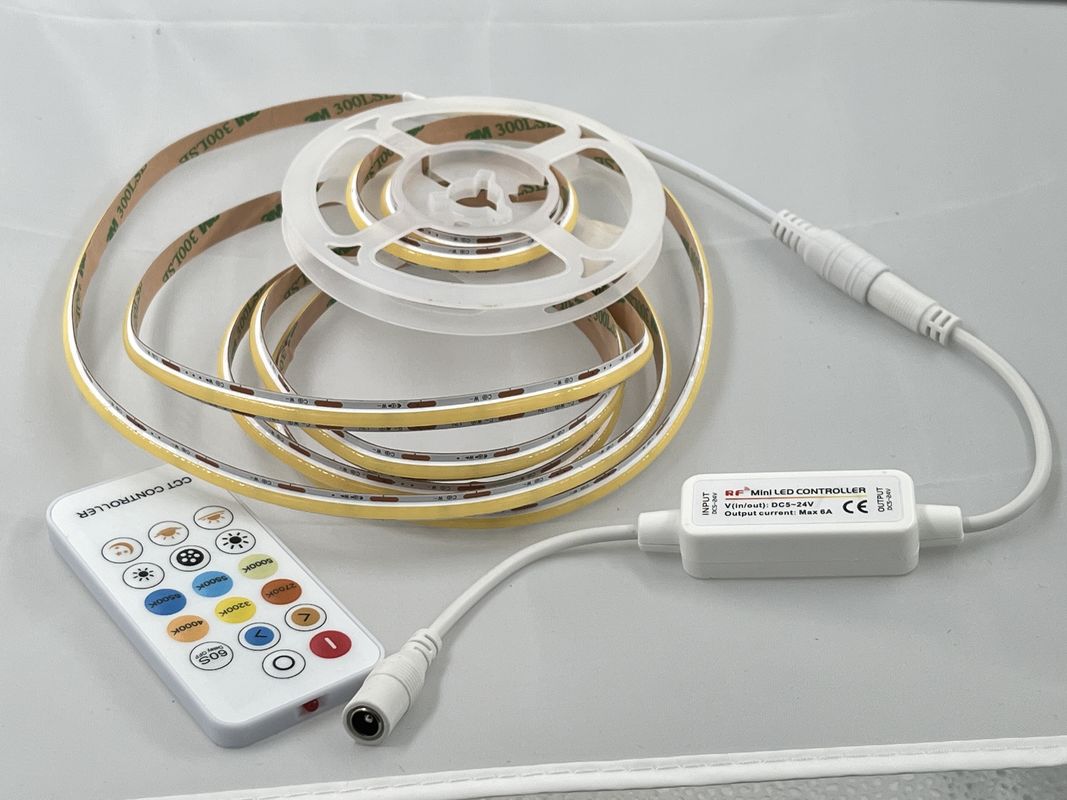 90 CRI COB 560leds CCT LED Dimmable Strip 8mm PCB برای صرفه جویی در انرژی نورپردازی سازگار با محیط زیست در اروپا