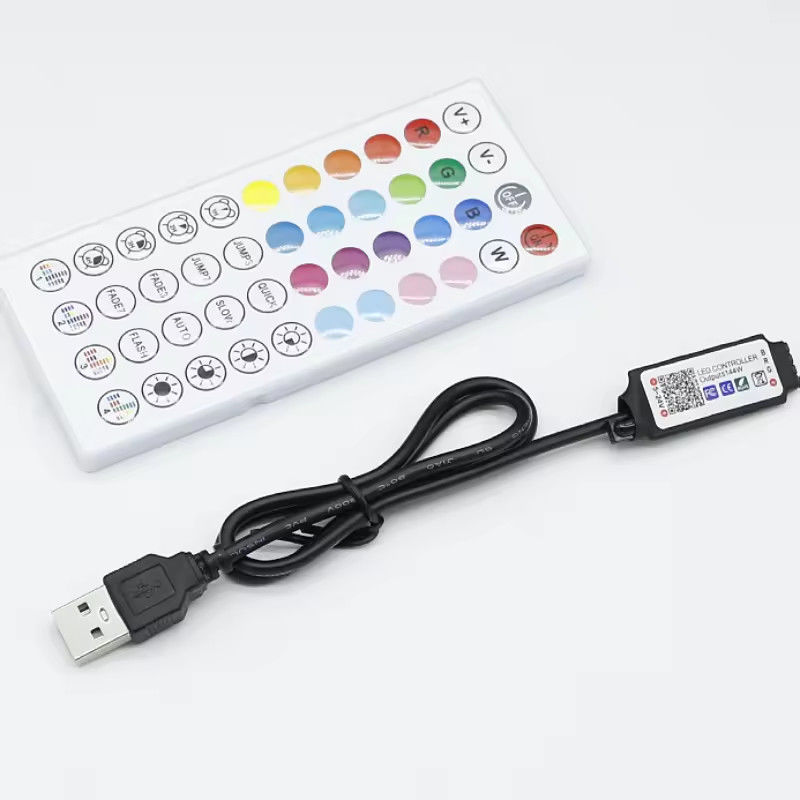 LED هوشمند 5V 44ekys RGB LED Strip کنترلر wifi tuya APP USB بلوتوث ضخیم کننده luce striscia کنترلر برای LED Strip