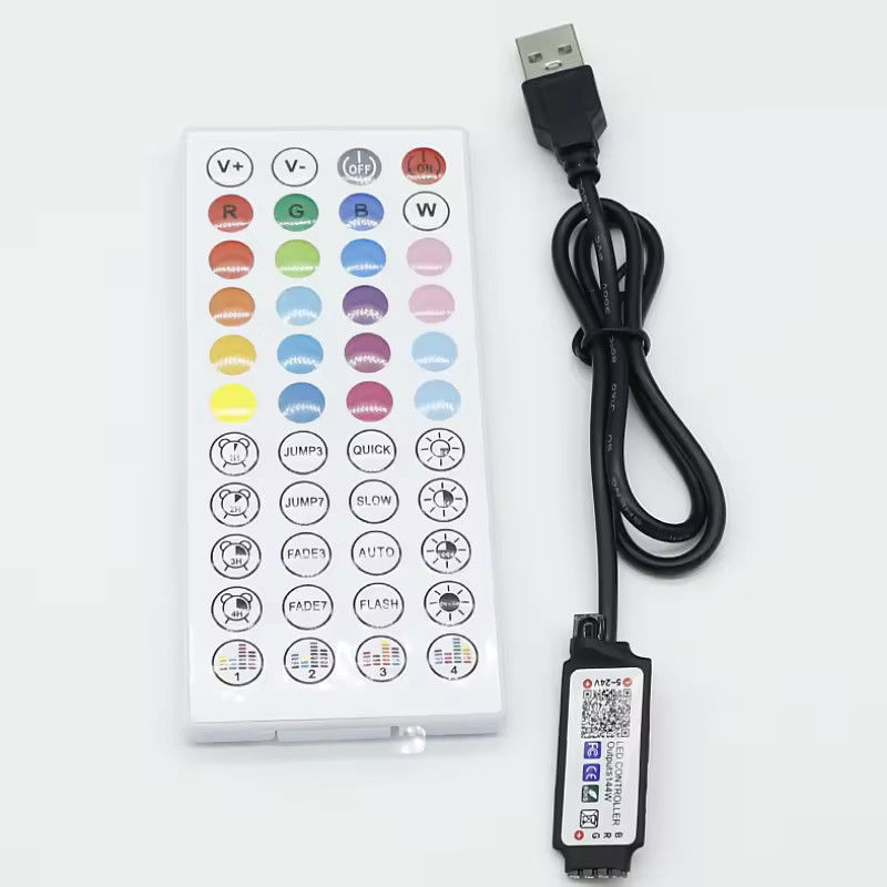 LED هوشمند 5V 44ekys RGB LED Strip کنترلر wifi tuya APP USB بلوتوث ضخیم کننده luce striscia کنترلر برای LED Strip