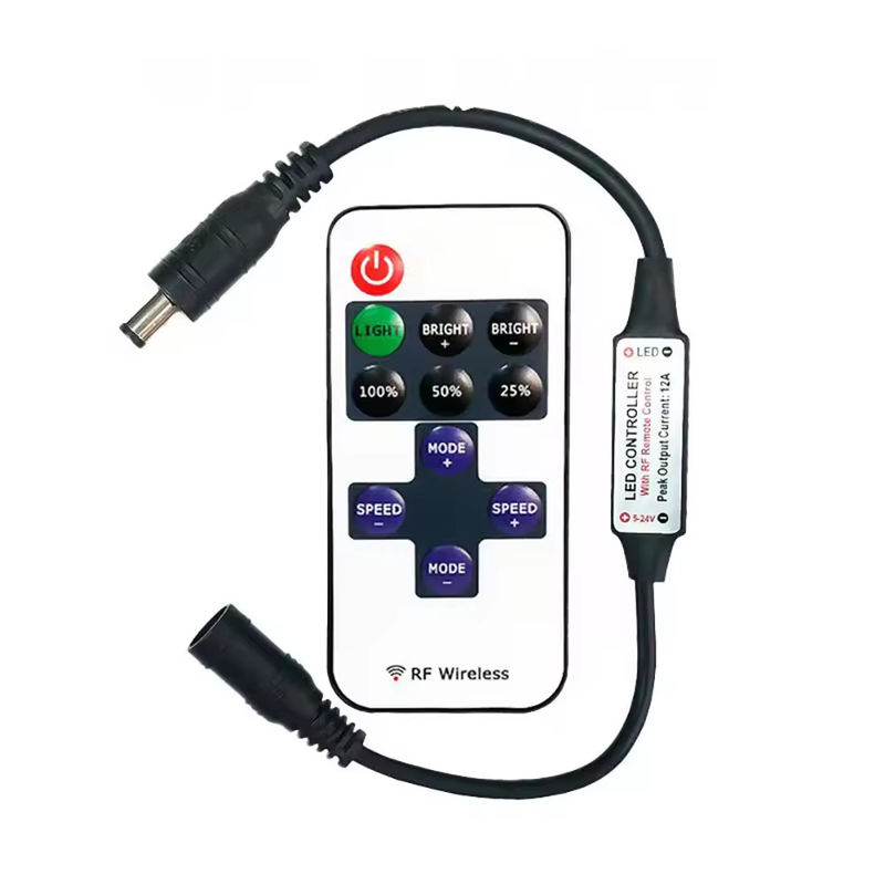 بهترین فروشنده کنترل کننده کوچک LED 11 کلید 5 ولت 12 ولت 24 ولت کنترل کننده تک رنگی RF بی سیم لمسی روشنایی از راه دور LED dimmer