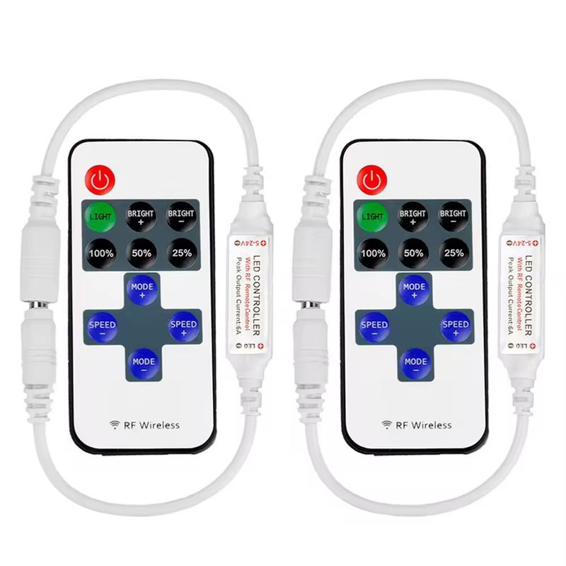 بهترین فروشنده کنترل کننده کوچک LED 11 کلید 5 ولت 12 ولت 24 ولت کنترل کننده تک رنگی RF بی سیم لمسی روشنایی از راه دور LED dimmer
