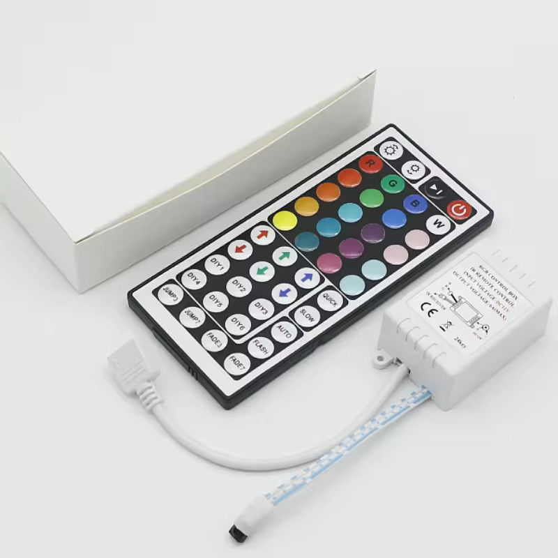 اصلی کارخانه 44کليد 5 ولت 12 ولت 24 ولت RGB LED کنترل کننده RF بی سیم LED نور تک رنگ Dimmer کنترل کننده از راه دور برای LED