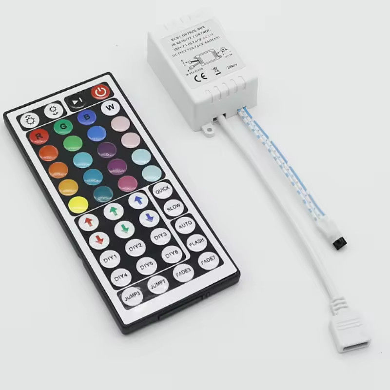 اصلی کارخانه 44کليد 5 ولت 12 ولت 24 ولت RGB LED کنترل کننده RF بی سیم LED نور تک رنگ Dimmer کنترل کننده از راه دور برای LED