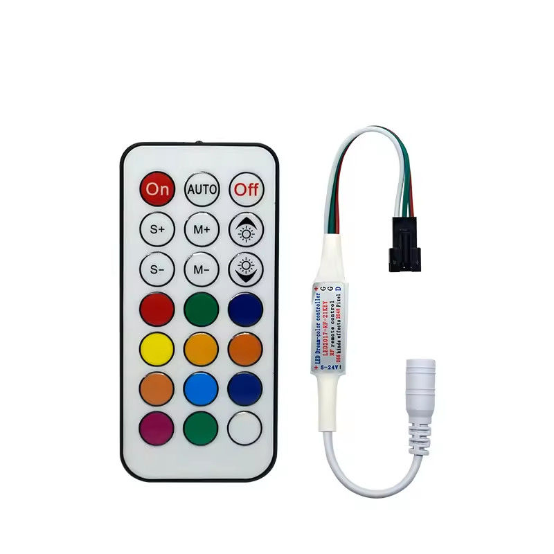 کیفیت بالا 21کليد 2084 پیکسل کنترل کننده رنگ تمام RF WS2811 DC5~24V کنترل کننده 2812 IC کنترل کننده LED رنگ خواب