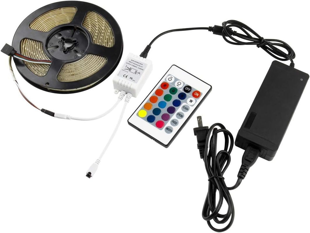 5M کنترل از راه دور RGB SMD5050 LED نوار نور تغییر رنگ DC12V