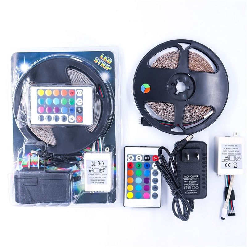 5M کنترل از راه دور RGB SMD5050 LED نوار نور تغییر رنگ DC12V