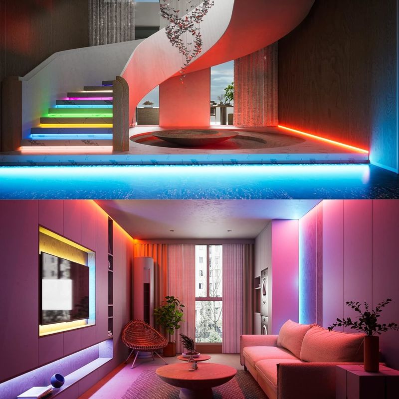 نوار LED RGBW COB 19W با 784 LED در هر متر IP20 و کنترل DMX512/RF / Bluetooth / WiFi