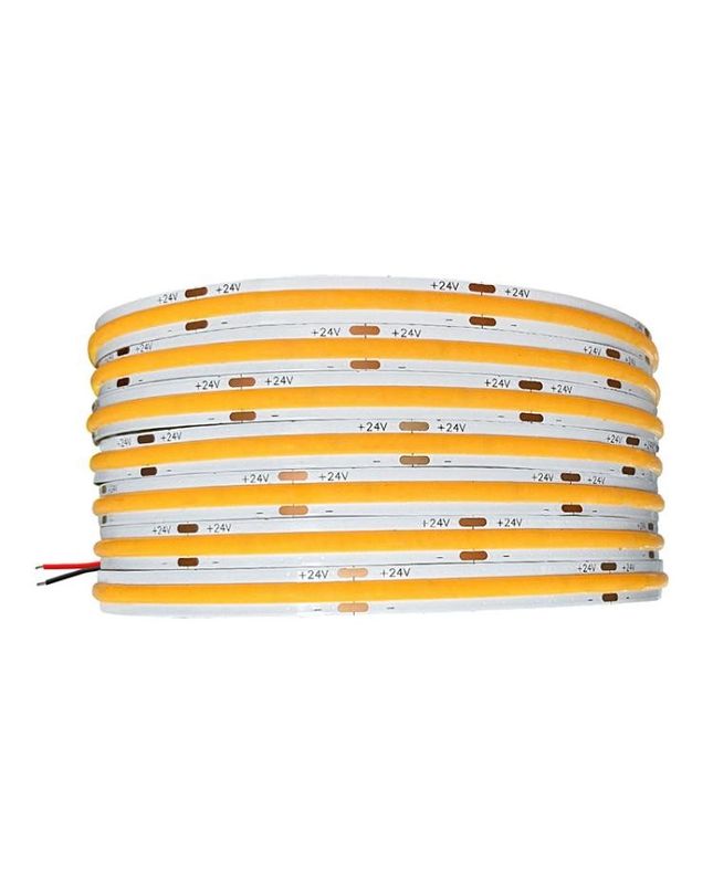 چراغ های CRI بالا DC24V COB480 5m / رول RA90 نوار cob برای تزئینات داخلی و خارجی نوار ضد آب پروفایل COB