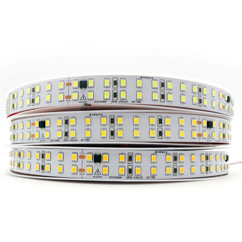 IP20 SMD2835 240LEDS 2 ردیف 110V چراغ های نوار LED قابل کاهش برای اتاق در آمریکای جنوبی