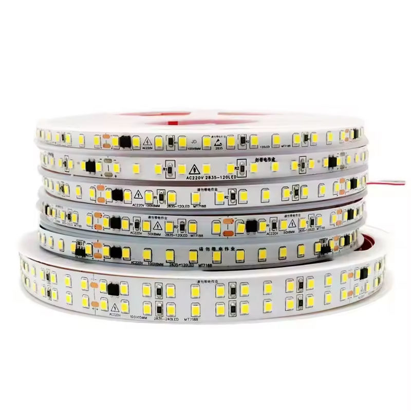 120LEDs / m نوار انعطاف پذیر LED برای داخلی بدون نیاز به راننده CRI80 2835 SMD 8mm PCB طول 5M/10M