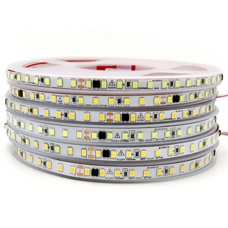 2835 120Leds 8W / M CRI80 نوار LED انعطاف پذیر 5M / 10M طول برای تزئینات کریسمس خانگی