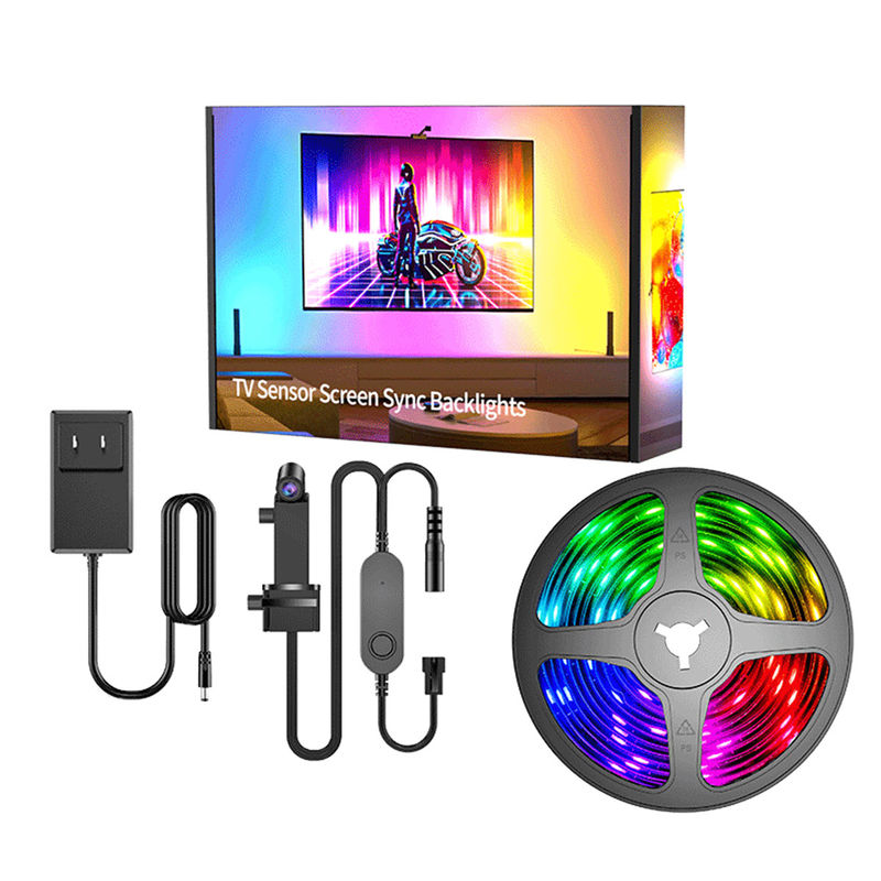دکوراسیون خانه 3.8M 5M USB IP20 تلویزیون LED Backlights با موسیقی WIFI TUYA Smart Home APP Control