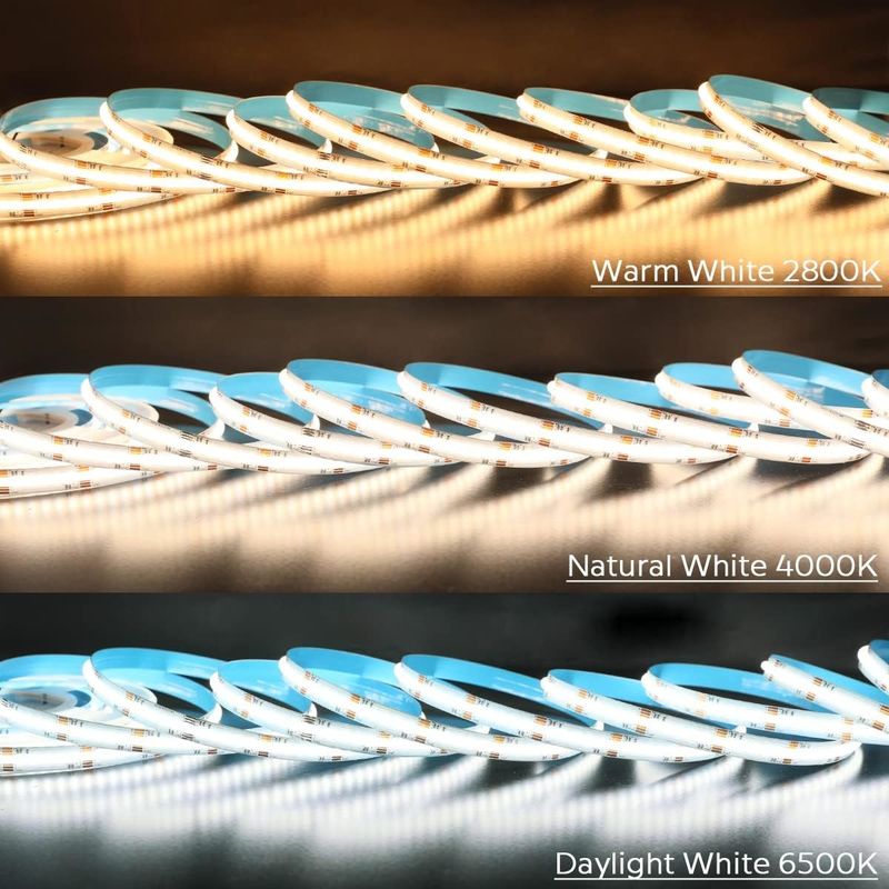 Ultra Bright 840 LEDs/m 24V DC COB LED Strip Light PCB 12mm Wide برای روشنایی خانگی و تجاری