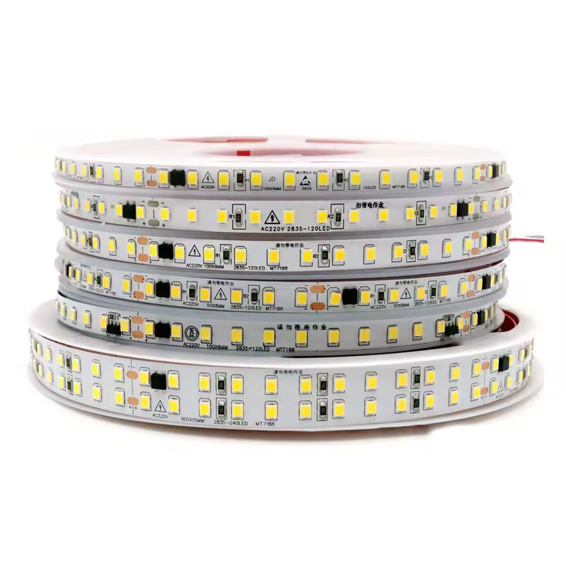 راننده رایگان Ip44 220V 110V 2835 240led 10cm برش عقب چوب 127V ضد آب 10cm برش انعطاف پذیر نوار LED برای فضای باز