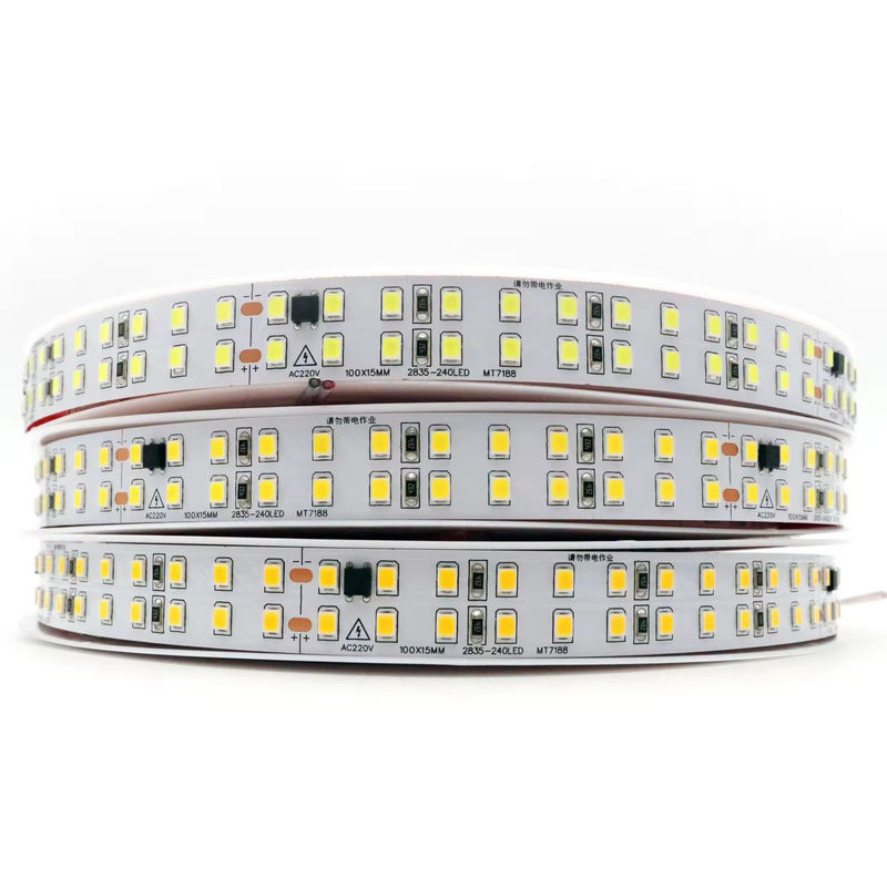 راننده رایگان Ip44 220V 110V 2835 240led 10cm برش عقب چوب 127V ضد آب 10cm برش انعطاف پذیر نوار LED برای فضای باز