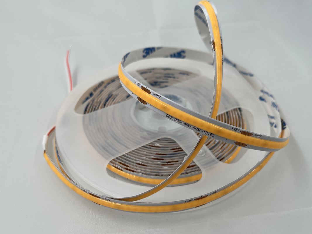 48 ولت COB 320leds/M 90CRI Dimmable 100lm/W 11W/M انعطاف پذیر COB LED Strip Light برای تزئینات داخلی