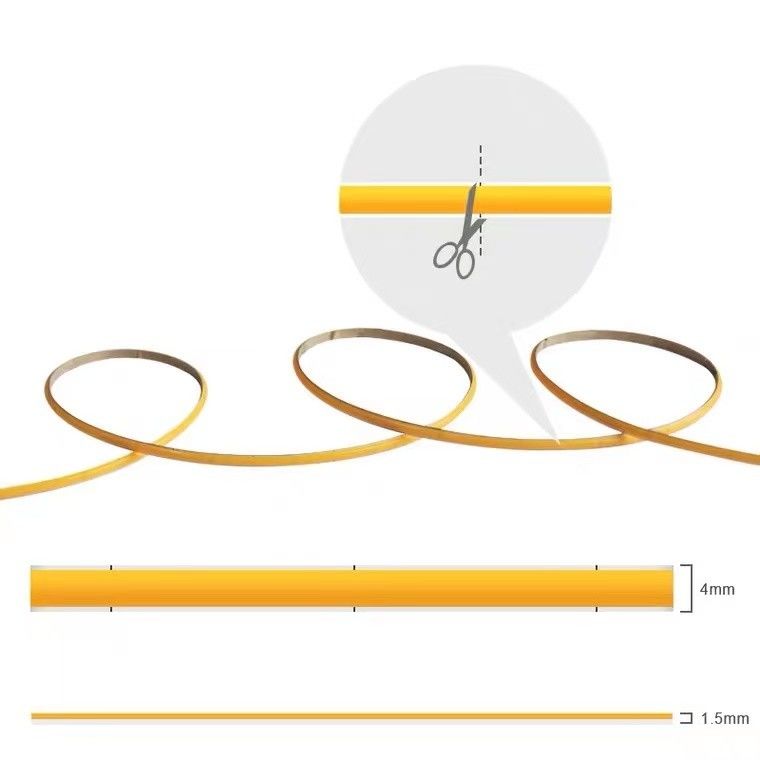 12v / 24V 8mm 90Ra 320d fob پروفایل آلومینیوم COB نوار LED برای تزئین
