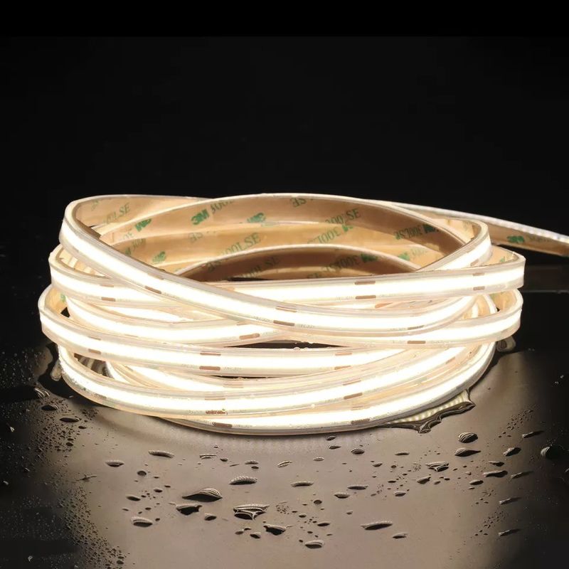 12 ولت 24 ولت ضد آب IP65 IP67 IP68 CRI90 5M انعطاف پذیر COB LED Strip برای فضای باز داخلی