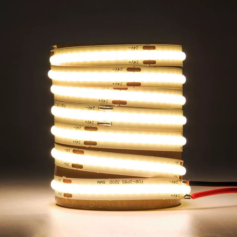 12 ولت 24 ولت ضد آب IP65 IP67 IP68 CRI90 5M انعطاف پذیر COB LED Strip برای فضای باز داخلی