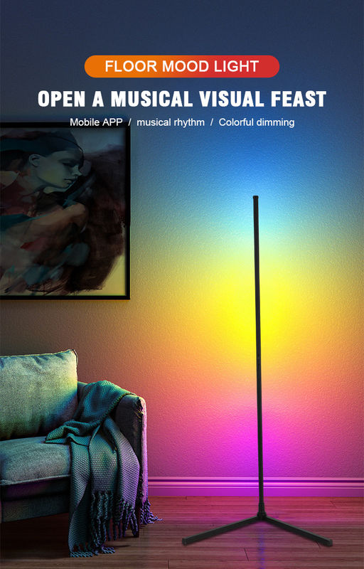 روشنایی مدرن تزئینی داخلی لامپ کف LED RGB IC Smart Corner Atmosphere Light