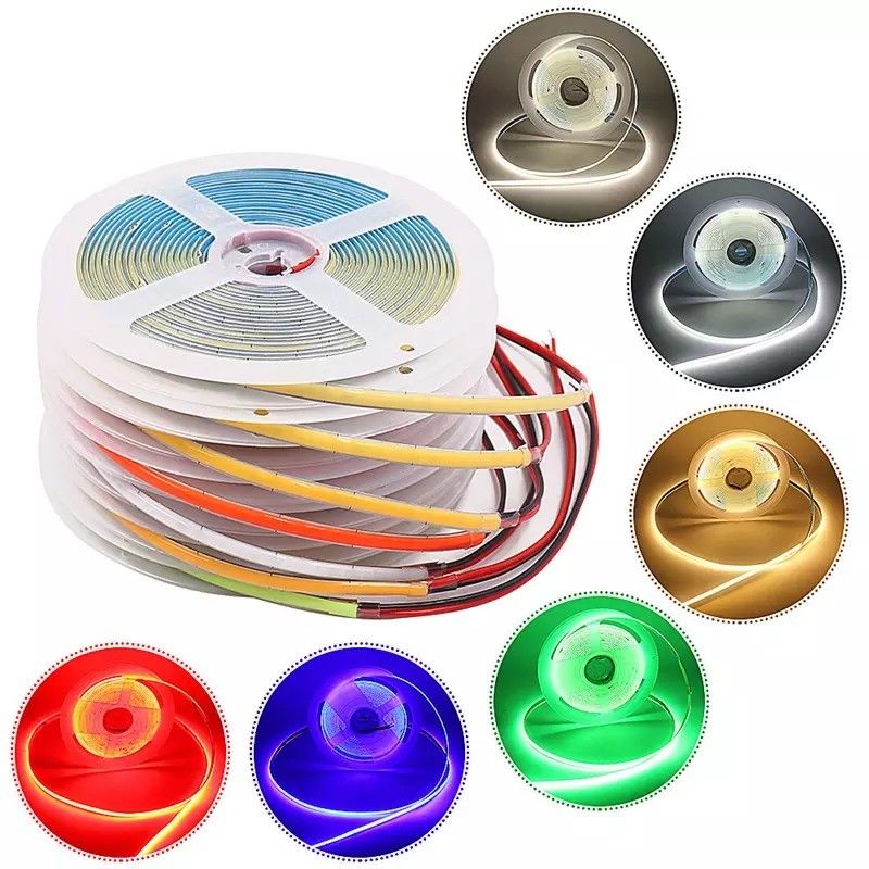 8mm Led Cob Strip 24v Light Strip Usb TV Backlight Flex 12v Ultra Thin Small Cob Led Strip Light چراغ های زیرنور تلویزیون فلیکس 12v Ultra Thin Small Cob LED Strip Light