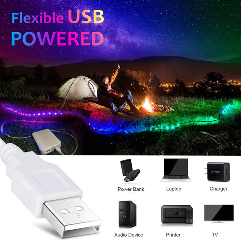 نوار LED هوشمند برای تزئینات 12 ولت 5 ولت USB کنترل موسیقی همگام سازی و RGB دمای رنگ