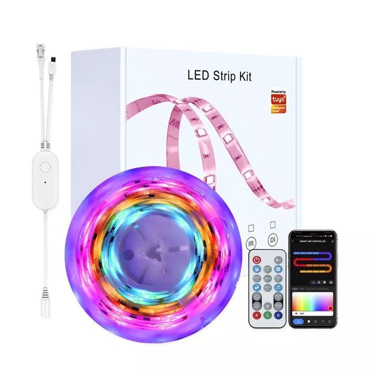 خانه بار نوار چراغ LED باغ طراحی پشتیبانی Dimmer 12V 32ft هوشمند 5050 RGB 1670