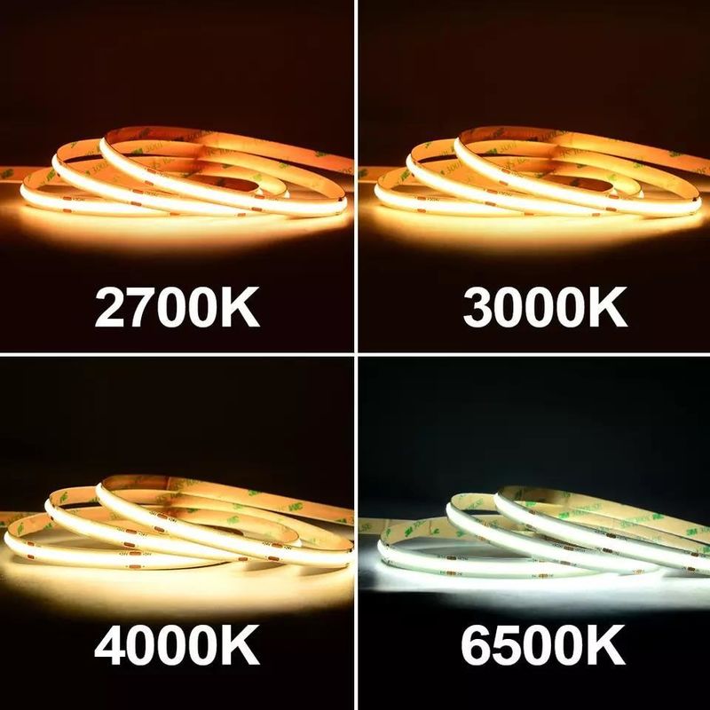 12W ضد آب IP20 COB 480 LED 12V 8mm 10mm LED Strip Light برای تزئینات باغ