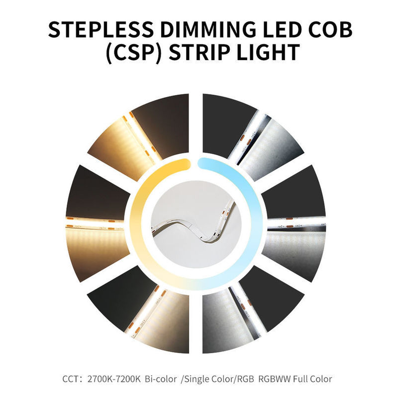 120 درجه زاویه پرتو COB 320 LED 24V 8mm 10mm چراغ نوار LED برای تزئینات باغ