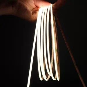 سفارشی انعطاف پذیر 320 480 LEDs Dc 5v 10000 لومن گرم سفید Rgb Fcob Cct Cob LED Strip Light انبار