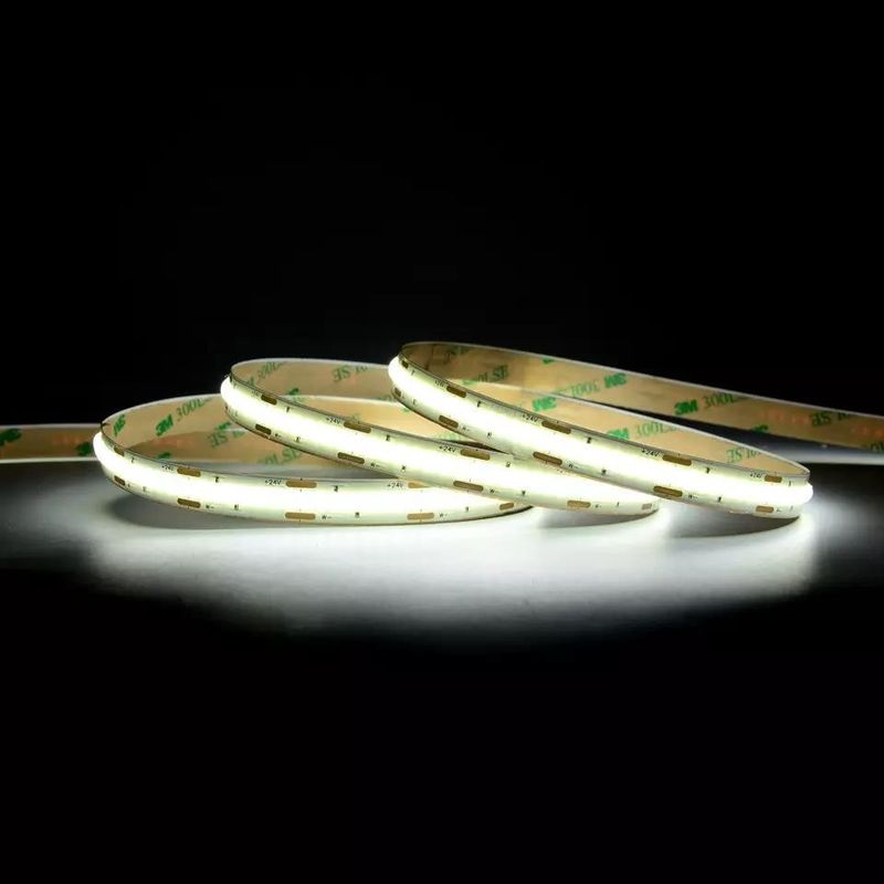 سفارشی انعطاف پذیر 320 480 LEDs Dc 5v 10000 لومن گرم سفید Rgb Fcob Cct Cob LED Strip Light انبار