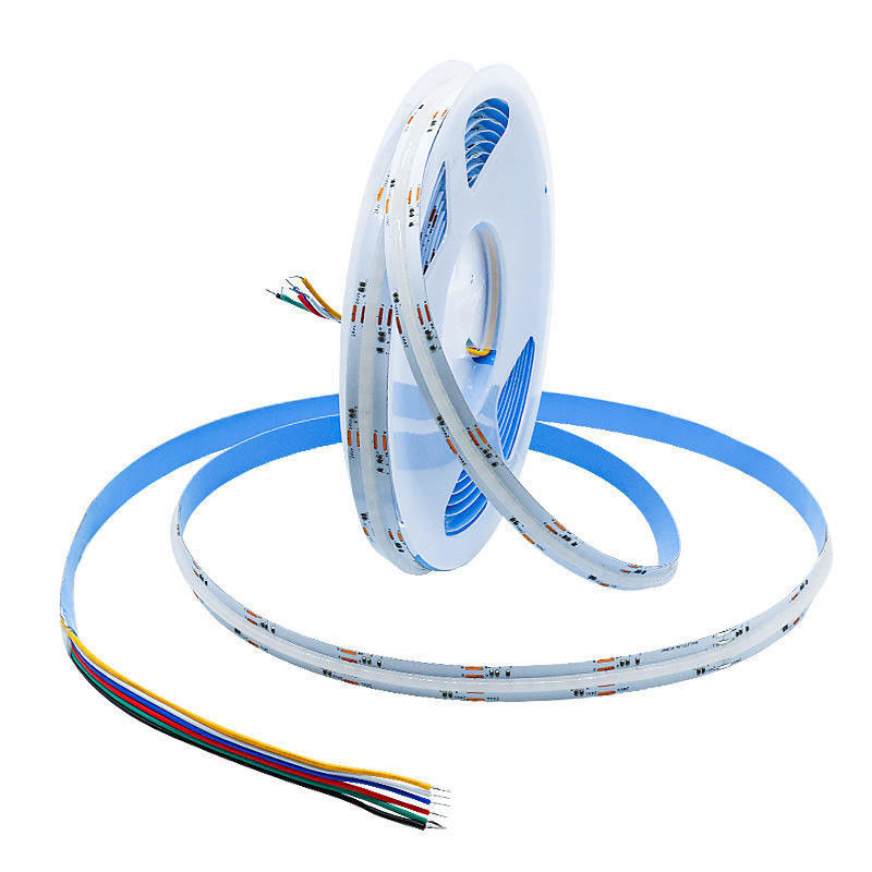 نوار ال ای دی 5m/lot Smd 320 384 840leds/m ضد آب انعطاف پذیر Cob Led Strip Dc 24v Ra90 RGBCCT 3000k 4000k 6000k