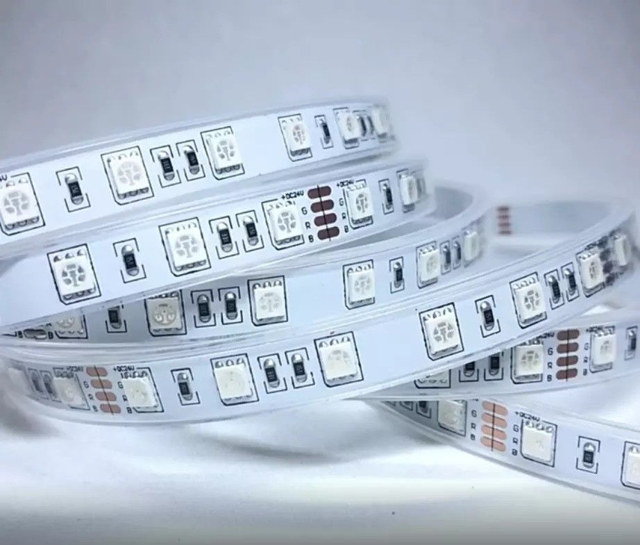 12 ولت 12 ولت 24 ولت 10 میلی متری 60 لامپ Rgb 5050 Smd لامپ نوار انعطاف پذیر LED با و چند رنگ