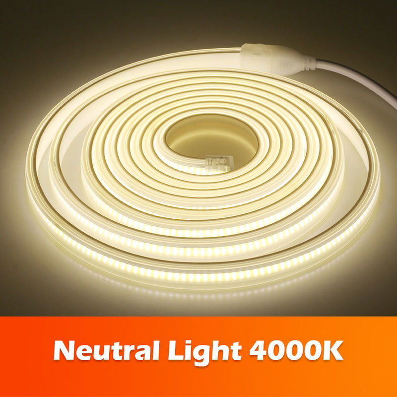 220v 280LEDs / m سفید / سفید گرم / سفید خنثی COB نوار LED CE RoHS 100m 50m ولتاژ بالا