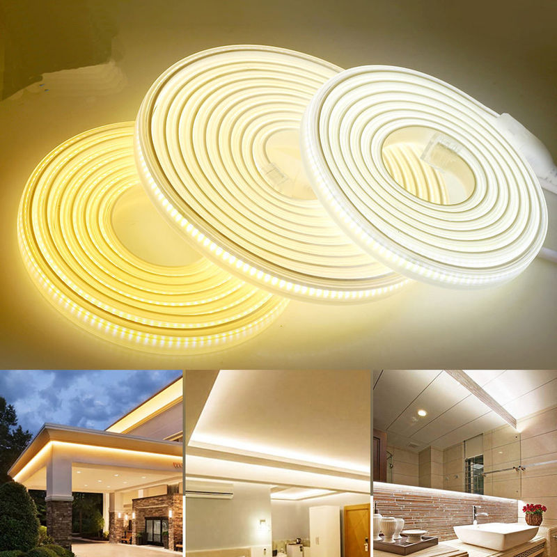 220v 280LEDs / m سفید / سفید گرم / سفید خنثی COB نوار LED CE RoHS 100m 50m ولتاژ بالا