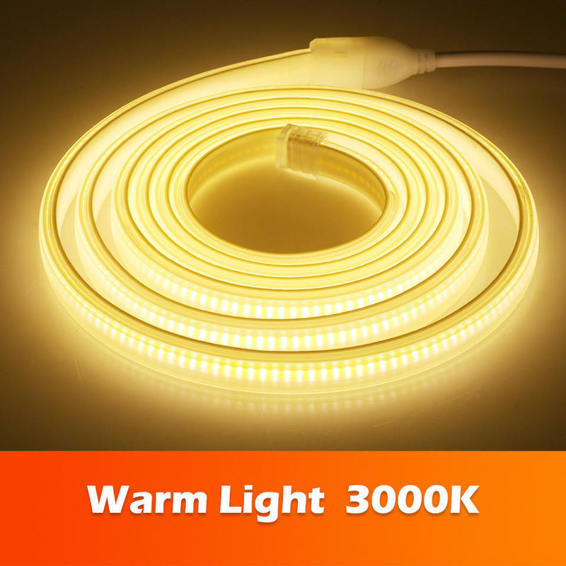 220v 280LEDs / m سفید / سفید گرم / سفید خنثی COB نوار LED CE RoHS 100m 50m ولتاژ بالا