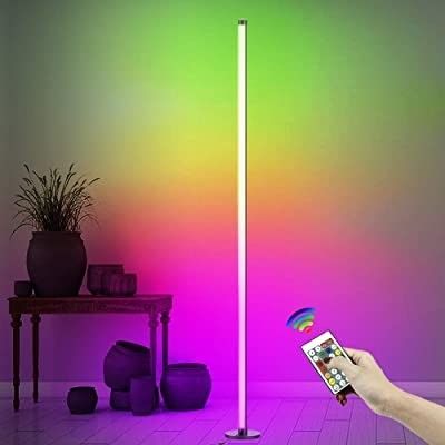 2024 سیلندری مدرن RGB رنگی LED محیط روشنایی اپلیکیشن هوا هوشمند چراغ کف