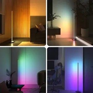 2024 سیلندری مدرن RGB رنگی LED محیط روشنایی اپلیکیشن هوا هوشمند چراغ کف