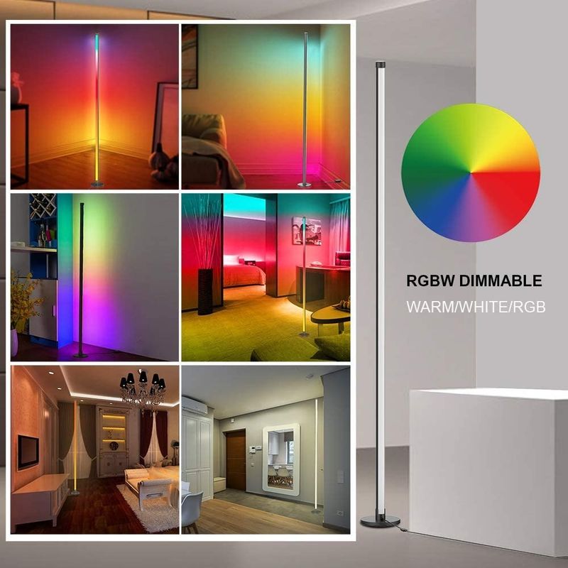 چراغ های بازی اتاق نشیمن نور محیط Rgb دکوراسیون چراغ های شب ایستاده لامپ کف گوشه ای