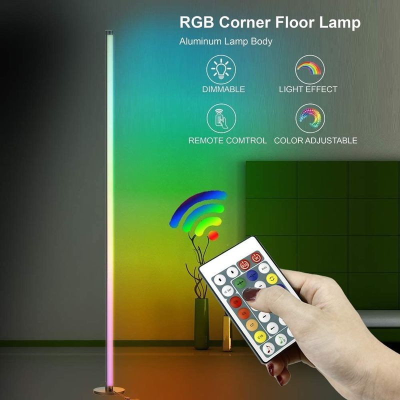 اتاق خواب RGB IC لامپ های بازی اتاق نشیمن محیط نور حالت نور ایستاده لامپ کف گوشه LED