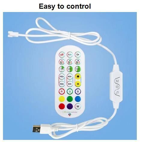 اتاق خواب نور محیط تزئینی 1.5 متر LED رنگارنگ جعبه کوچک کنترل از راه دور چراغ کف 10000 ساعت کار