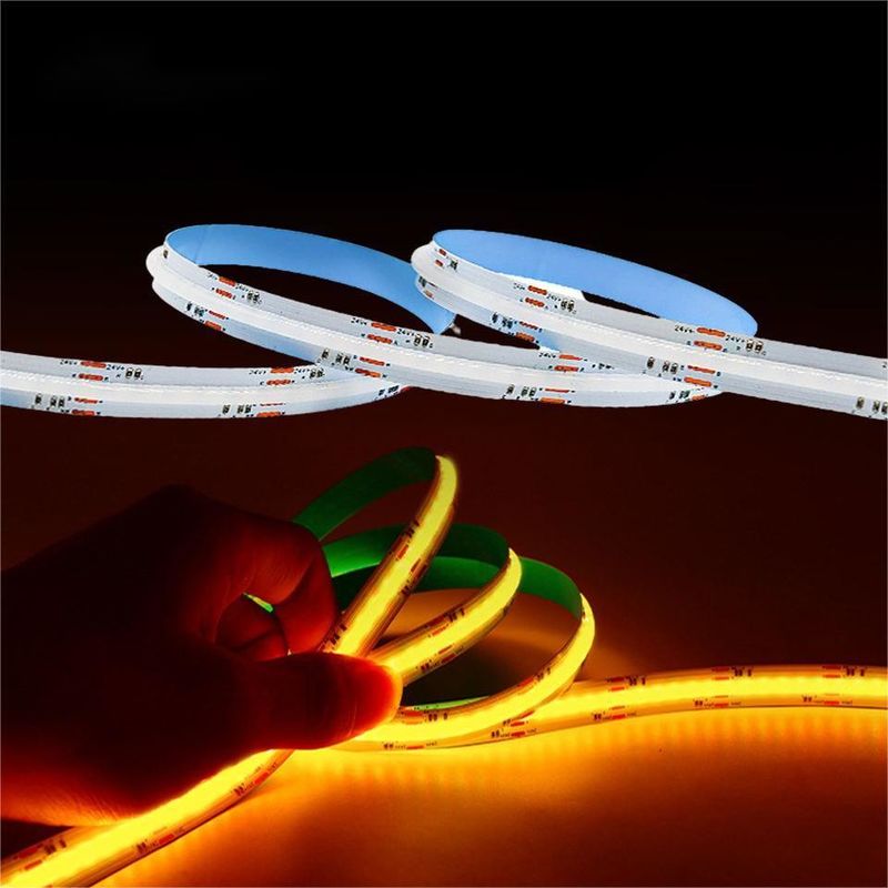 لامپ جریان نور lm 1000 24V 576leds / متر RGB COB LED نوار نور نرم مستقیم خوب