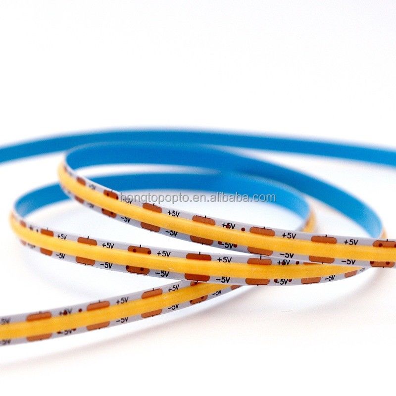 880lm Ra90 انعطاف پذیر COB LED Strip Light برای چگالی بالا 5V 300 LED / m Backlight آشپزخانه