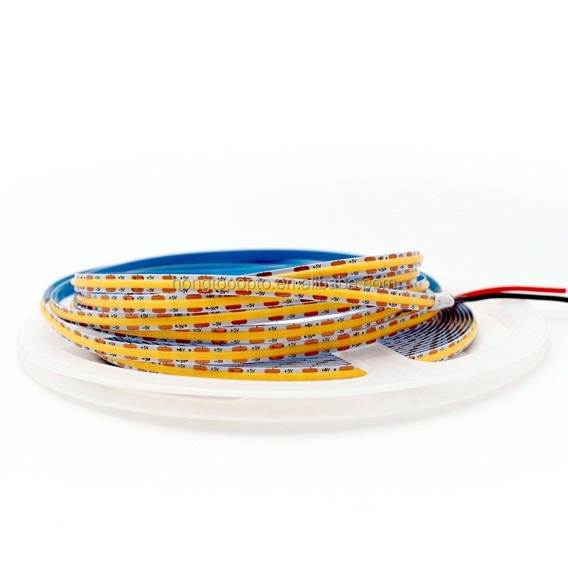 880lm Ra90 انعطاف پذیر COB LED Strip Light برای چگالی بالا 5V 300 LED / m Backlight آشپزخانه