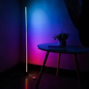 چراغ های بازی RGB اتاق نشیمن نور محیط روشنایی RGB دکوراسیون چراغ های شب ایستاده چراغ کف گوشه ای LED برای حمل و نقل قطره ای