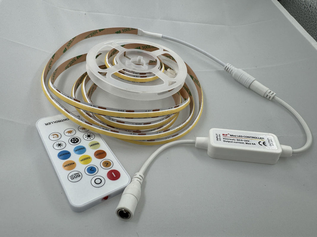 کیت نوار LED ولتاژ ورودی DC12V/24V با چراغ های COB قابل تنظیم و راننده هوشمند