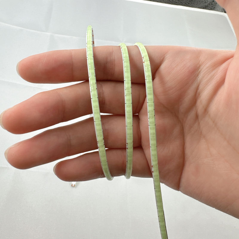 3mm ضد آب 2700k 6000k 12V 220v 5V Ultra Thin width 400leds COB LED Strip Light با 3