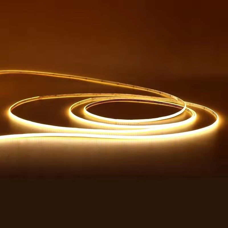 3mm ضد آب 2700k 6000k 12V 220v 5V Ultra Thin width 400leds COB LED Strip Light با 3
